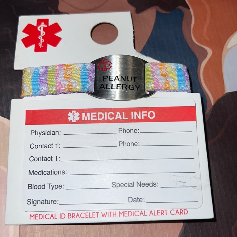 New Medical ID Bracelet - Peanut Allergy Unicorn